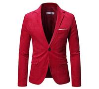 Blazer Homme Chic Et Elegant, Costume De Mode DéContracté pour Hommes Couleur Unie Velours CôTelé Affaires Gentleman Costume De Loisirs