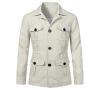 Blazer Homme Chic et Elegant Slim Fit Veste Lin de Costume Formel Veste de Costume Classqiue Couleur Unie Mariage d'affaires Business Soirée Costumes et Vestes Manteau Blazers