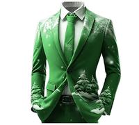 Blazer Homme de Noel Veste Costume Homme à Motif Imprimé Noël Blazers de Mariage Cérémonie Veste Blazer Chic et Elegant Costume de Noel Décontracté Costumes et Vestes Grande Taille Cardigan Hiver