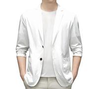Blazer Homme en Soie Glacée Blazers Homme pour Mariage Cérémonie Affaire Bureau Formel Veste Homme Ete Chic Legere Douces Confortable Cardigans Veste Costume Habillé Cardigan Vestes de Costume Confort