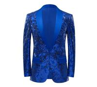 Blazer Homme Sequins pour Soirée et Fête, Veste de Costume Sequins Homme, Style Élégant Disco, Parfait Réveillon Nouvel an Cabaret