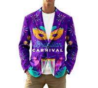 Blazer Homme Veste Costume Homme Carnaval Blazer Casual Steampunk Violet Deguisement Espagnole Vestes De Vert Strass Et Paillettes Victorienne Paillette Fluo Tweed Serpent Costumes Déguisement Cirque