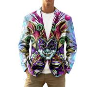 Blazer Homme Veste Costume Homme Carnaval Redingote Noir Strass Et Paillettes Dorée Mariage Vintage Col Mao Disco A Paillette Queue De Pie Autrichienne Gentleman Déguisement Cirque Habillé 4XL