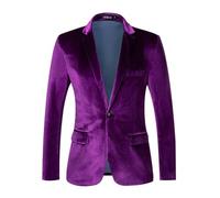 Blazer Homme Veste De Costume Lin Gilet Chic Et Elegant Pour Croisé Hommes En Ete Legere Vestes Costumes Paillette Grande Taille Mariage Smoking Salopette Velours Cotele Blazers Tweed,Violet,L