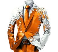 Blazer Homme Veste De Noël Pour Costard Déguisement Père Adulte Costume Deguisement Noel Costumes Croisé Smoking Déguisements Adultes Decontracte Chic Et Elegant Pere Blazers Blaser Vestes Mariage,XXL
