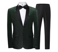 Blazer Hommes Mariage Costumes Et Vestes 3 Pieces, Blazer Pantalon Et NœUd Papillon Coupe Droite Casual Manches Longues Revers Bouton Tenue De Loisirs Mode ÉLéGante Classique