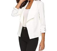 Blazer long à revers, haut léger pour femmes, vestes décontractées à manches longues pour femmes, petit costume, vestes simples et fines, blazer en lin, grande taille, coupe courte, bureau, travail,