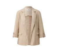 Blazer mi-long en lin avec poches Ã rabat et col Ã revers femme s.Oliver Beige 34