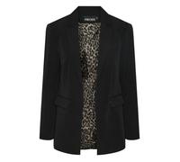 Pieces Pcbossy Blazer W. Lining Details, Noir/détails : imprimé Leo, L