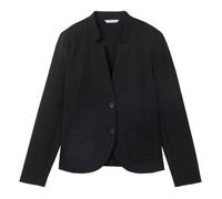 Blazer noir uni coupe droite col à cran et des manches longues S
