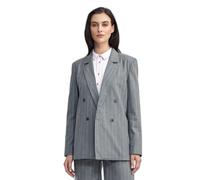 Blazer oversize boutonnÃ©e femme Nife Striped Gris 38