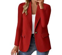 Blazer pour Femme Veste Chic et Élégant Unie Bouton Grandes Tailles Manches Longues Classique pour Bureau Travail Soirées Décontractées à Manches Tailleur Ouvert sur Le Devant Veste De Costume
