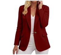 Blazer Pour Femme veste Chic et Élégant Unie Bouton Grandes Tailles Manches Longues Classique pour Bureau Travail Soirées Décontractées à Manches Tailleur Ouvert sur Le Devant Costume De Veste