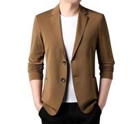 Blazer pour homme, coupe ajustée, blazer à simple boutonnage, veste classique et col à revers, vestes de costume formelles décontractées, vestes minimalistes de couleurs unies, costumes confortables