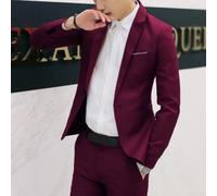 Blazer tendance pour homme, idéal pour tout événement (3XL, bordeaux)