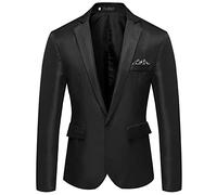 Blazer Veste de costume pour homme avec col montant Coupe droite Coupe ajustée Veste blazer d'affaires Veste de costume pour homme Couleur unie à manches longues Combinaison de sport Veste de loisirs