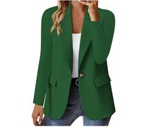 Blazer Veste Femme mi Saison Chic et Élégant Manches Longues Business Veste de Costume Femmes d’Affaires Classique Décontractés Ajustée Automne Blazers Vestes avec Poches Travail Quotidien