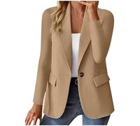 Blazer Veste Femme mi Saison Chic et Élégant Manches Longues Business Veste de Costume Femmes d’Affaires Classique Décontractés Ajustée Automne Blazers Vestes avec Poches Travail Quotidien