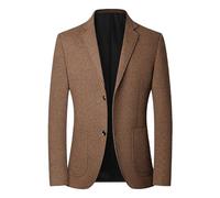 Blazer vintage en tweed à chevrons pour homme, coupe ajustée, deux boutons, en laine mélangée, veste de sport décontractée pour homme, CE2, 4XL