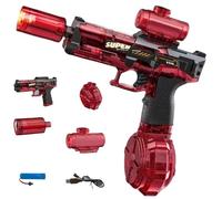 Blazerat Auto Water Blaster, Blazerat Electric Water, Automatic Squirt Gun High Capacity Pistol, Large Capacity Pistol for Swimming Pool Party Toy, for Everyone to Play (Red)
