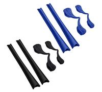 BLAZERBUCK Kit de chaussettes de rechange pour lunettes de soleil Oakley Radar Path OO9051/Radar Edge OO9184/Radar Range OO9056/Radar Pitch OO9052/Radar XL - Noir + bleu