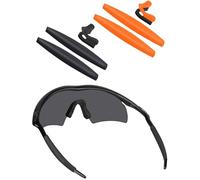 BLAZERBUCK - Kits de rechange en caoutchouc pour branches et plaquettes nasales - Pour lunettes de soleil Oakley série M Frame, Noir/orange, 0