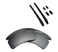 BlazerBuck Lentilles et chaussettes de rechange pour Oakley Flak 2.0 XL OO9188, Argent chromé polarisé, Taille Unique