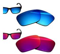 BlazerBuck Lot de 2 verres de rechange polarisés anti-sel pour lunettes de soleil Oakley Apparition OO9451, Étoilé brûlé et bleu glacier, Fit Apparition OO9451 55mm