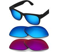 BlazerBuck Lot de 2 verres de rechange polarisés compatibles avec les lunettes de soleil Ray-Ban Meta Wayfarer RW4006 | RW4012 (Gen 2) 50 mm, Étoilé brûlé et bleu glacier, 0