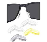 BlazerBuck Plaquettes de nez de rechange pour lunettes de soleil Oakley Feedback OO4079, 2 paires transparentes gris et vert clair, 0