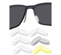 BlazerBuck Plaquettes de nez de rechange pour lunettes de soleil Oakley Feedback OO4079, 4 paires transparentes gris et vert clair, 0