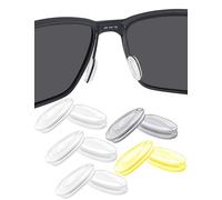 BlazerBuck Plaquettes de nez de rechange pour lunettes de soleil Oakley Holbrook Metal OO4123, Lot de 3 paires transparentes gris et vert clair, 0