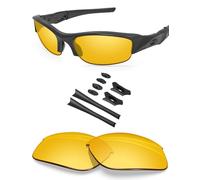 BLAZERBUCK Verres de rechange et kit de chaussettes pour lunettes de soleil Oakley Flak Jacket OO9008, Jaune haute intensité, 0