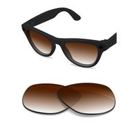 BLAZERBUCK Verres de rechange polarisés anti-sel compatibles avec les lunettes Ray-Ban Meta Skyler RW4014 (Gen 2) 52 mm AI, Dégradé marron - Non polarisé, 0