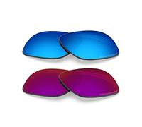 BlazerBuck Verres de rechange polarisés anti-sel et plaquettes de nez pour Oakley Conductor 8 OO4107 - Étoilé brûlé et bleu glacier