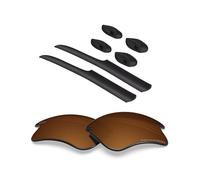 BlazerBuck Verres de rechange polarisés et kit de chaussettes pour lunettes de soleil Oakley Fast Jacket XL OO9156, Ambre polarisé, 0
