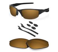 BlazerBuck Verres de rechange polarisés et kits de chaussettes pour lunettes de soleil Oakley Half Jacket 2.0 OO9144, Or nacré - Polarisé, 0