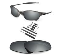BlazerBuck Verres polarisés anti-sel et kit de chaussettes pour Oakley Juliet, Argent chromé polarisé - [Revêtement en polycarbonate], 0