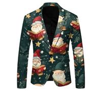 Blazers De Noël Homme Costume Finition Qualité Veste De Costume Homme Blazer Classique À Un Bouton Noël Coupe Droite pour Un Look D'exception Pendant Les Fêtes