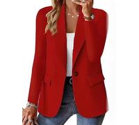 Blazers décontractés à manches longues pour femme - Léger - Ouvert sur le devant - Pour le travail, le bureau