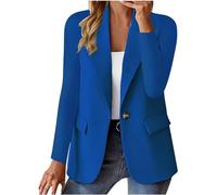 Blazers Femme Chic et Élégant Veste Blazer Couleur Unie Bouton Grandes Tailles Manches Longues Classique pour Bureau Travail Soirées Décontractées Tailleur Femme Slim Fit Automne Hiver Blazer