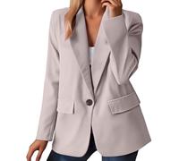 Blazers Femme Chic et Élégant Veste Blazer Couleur Unie Bouton Grandes Tailles Manches Longues Classique pour Bureau Travail Soirées Décontractées Tailleur Slim Fit Veste Manteau