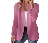 Blazers Femme Chic et Élégant Veste Blazer Revers Couleur Unie Bouton Grandes Tailles Manches Longues Classique pour Bureau Travail Soirées Décontractées Tailleur Femme Slim Fit Automne Blazer