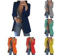 Blazers Femme et Élégant Veste Blazer Couleur Unie Bouton Grandes Tailles Manches Longues Classique pour Bureau Travail Soirées Décontractées Tailleur Femme Slim Fit Automne Hiver Blazer