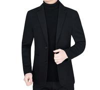 Blazers noirs à simple boutonnage for hommes, vestes costume décontractées, légères et respirantes, idéales for les jours(XL)
