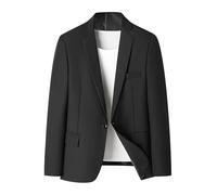 Blazers pour homme UK coupe régulière simple boutonnage costumes intelligents décontractés costume d'affaires manteau couleur unie revers cranté chic smoking confortable doux blazer grande taille L
