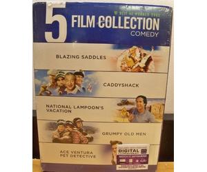 BLAZING SADDLES/CADDYSHACK/VACATION/GRUMPY OLD MEN/ACE VENTURE PET DETECTIVE 5 Film DVD Comedy Collection Set (5 Great Comedy's 1 DVD Set)