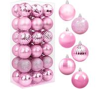 BLAZOR Bombe incassable pour arbre de Noël 6 cm rose 36 pièces