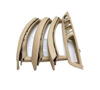 BLBNEZBZTY Ensemble De Poignées De Porte Intérieures Et D'accoudoirs En Cuir Pour BMW X5/X6 E70/E71/E72 2007-2013, Conduite À Droite Bandegarniturepoignéeporte Intérieure( Rhd Beige 7pcs)