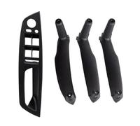 BLBNEZBZTY Ensemble De Poignées De Porte Intérieures Pour BMW X5/X6/E70/E71/E72 2007-2013, Conduite À Gauche Et À Droite Bandegarniturepoignéeporte Intérieure(RHD Black 4pcs)